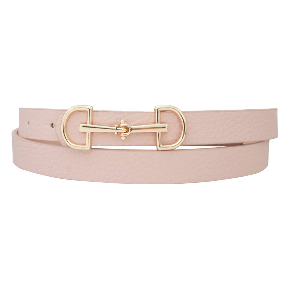 JOIA ACCESSORIES – wholesale Belt – Women's – LUX D RING HORSE BIT BUCKLE SKINNY BELT, IW 2000612