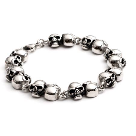 Bracelet Crâne SS pour la vente par Midhaven Ltd - Tribal Steel