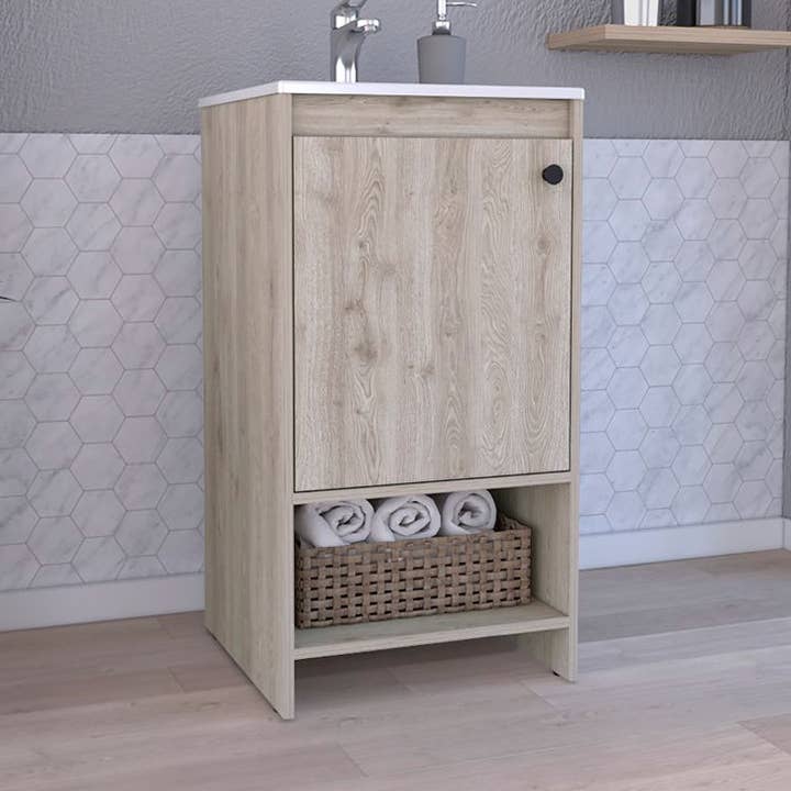 Braavos Bathroom Vanity,Sink,2 Shelves for wholesale by Depot E-Shop