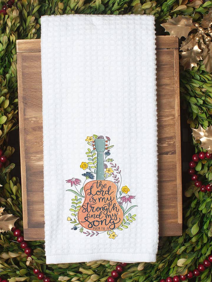 The Lord is My Song Waffle Weave Towel for wholesale by Cali Boutique Wholesale