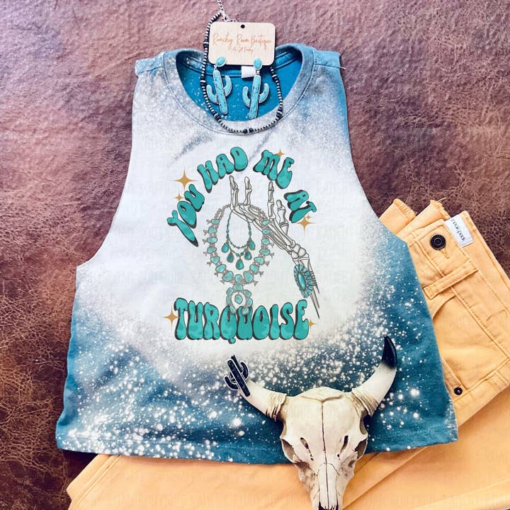 You had me at Turquoise Crop for wholesale by Ranchy Roan Boutique