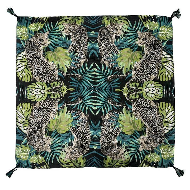 Fashion Scarf World - Wholesale Scarf - Women's - Jungle Leopard Print Square Scarf0