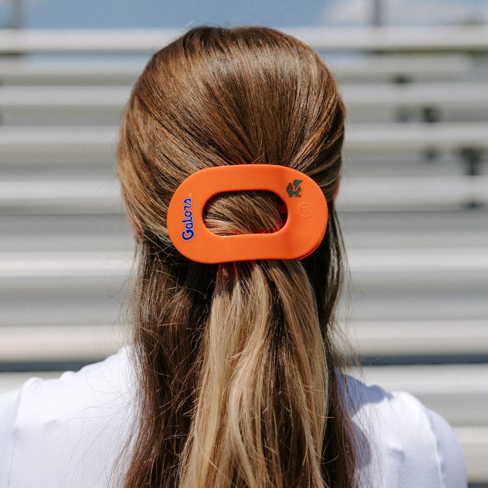 TELETIES - Wholesale Hair Clip - Women's - Flat Round Hair Clip | Large | Go Gators!3