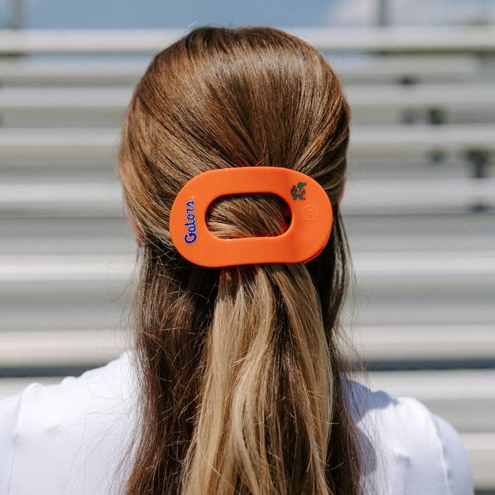 TELETIES - Wholesale Hair Clip - Women's - Flat Round Hair Clip | Large | Go Gators!3