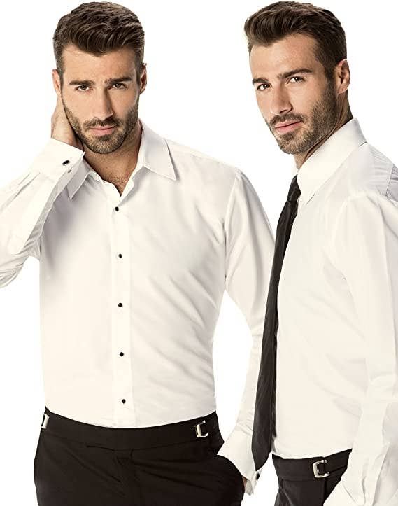 Tux-USA® - Vendita all'ingrosso Camicia button down - Uomo - Camicia elegante da uomo Luxe Microfiber®, camicia da smoking11