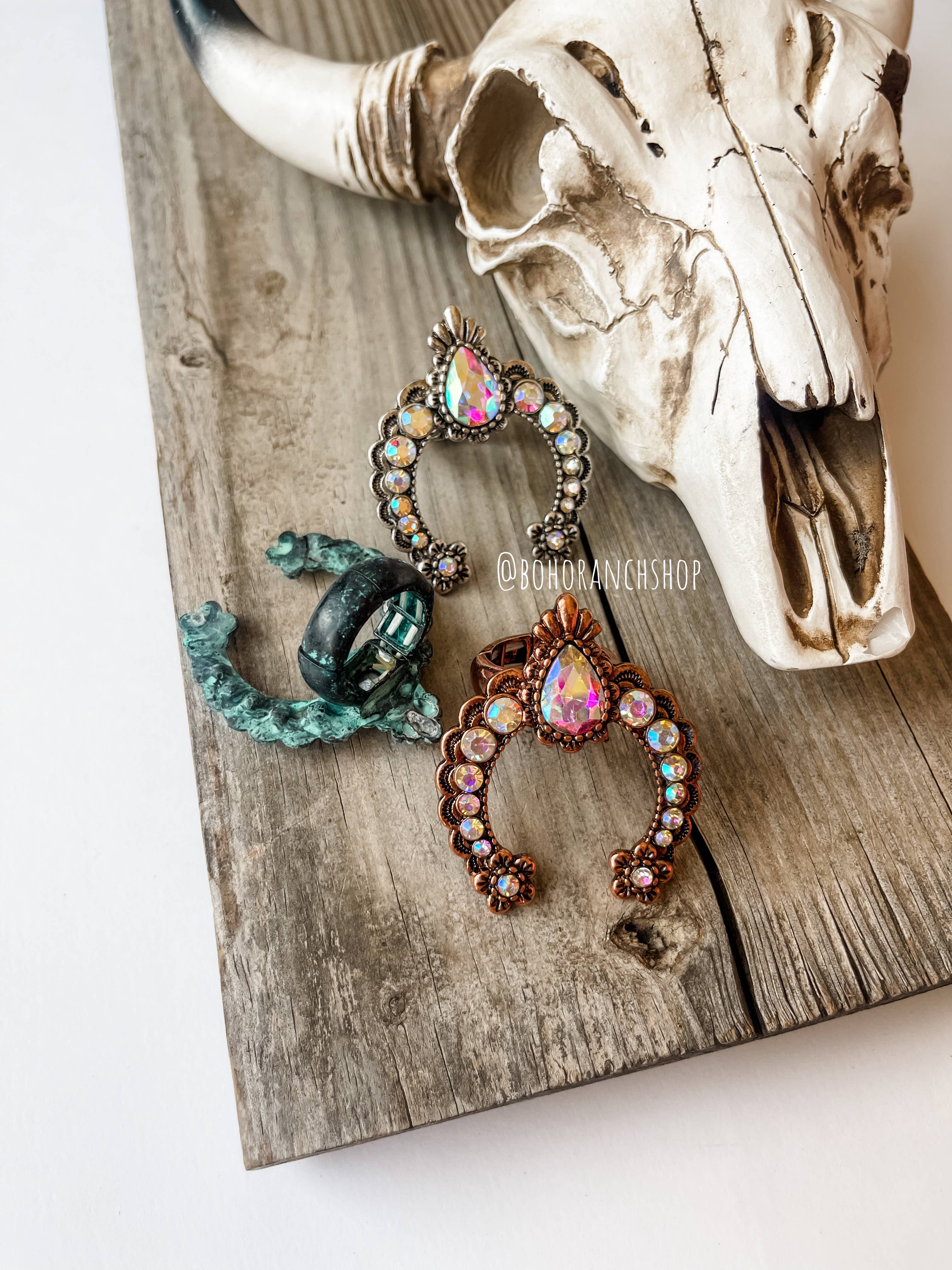 Boho Ranch Shop - Wholesale Cocktail/Statement Ring - Western Squash Blossom Concho Ring4