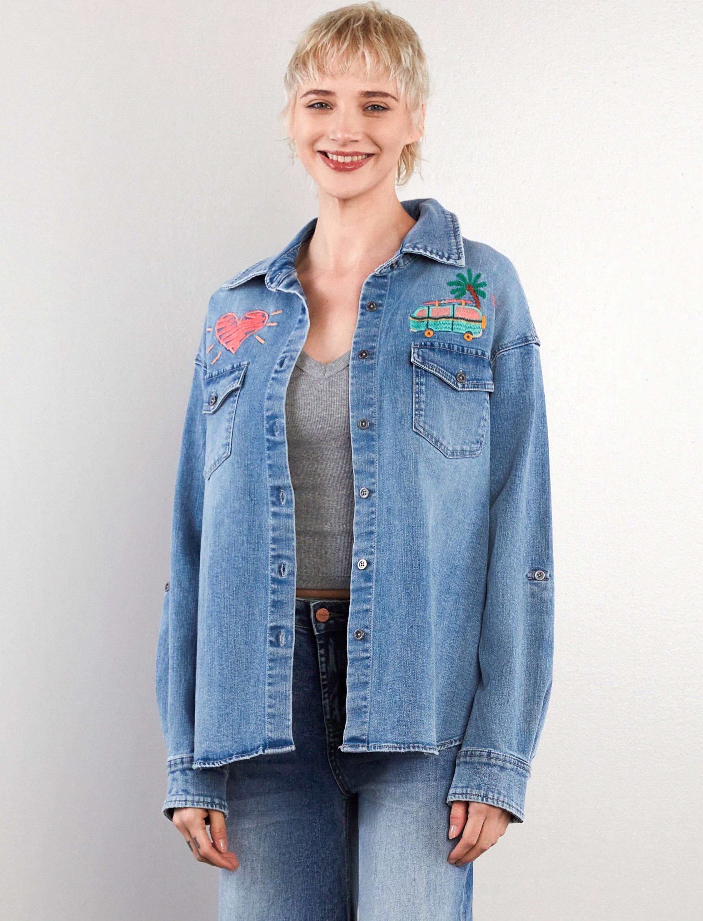 Denim Weekend Warrior Shirt for wholesale on Faire5