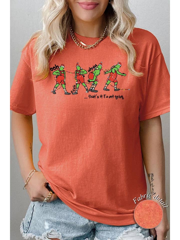 COLORBEAR - Wholesale T-shirt (graphic) – women's - Grinch Funny Christmas Graphic Heavy Cotton Tee7