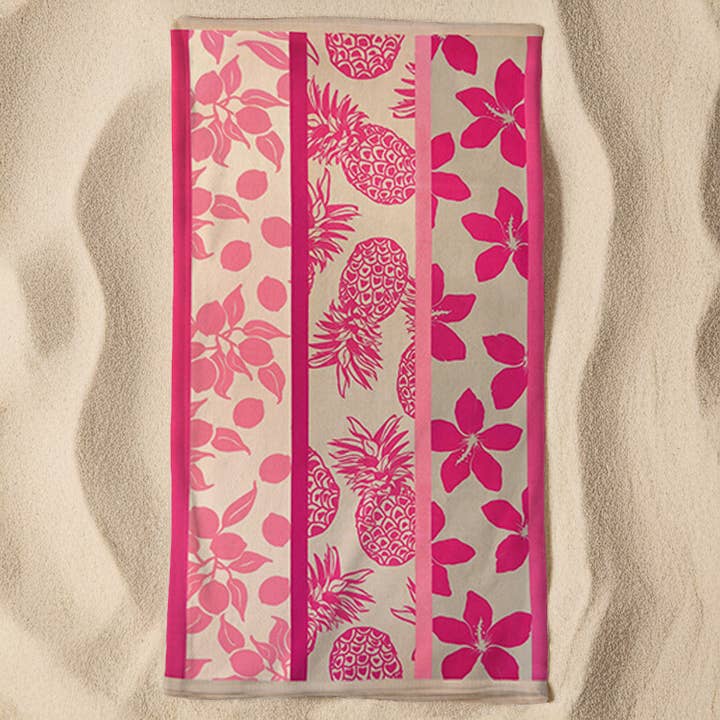 Le comptoir de la plage - Vendita all'ingrosso Telo mare - Telo mare in microfibra Rosa 90x170 220g/m² - Tropea