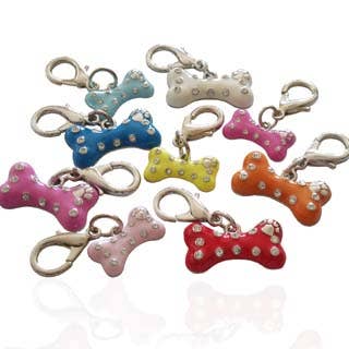 Enamel Bone Charm for wholesale by Pooch Outfitters
