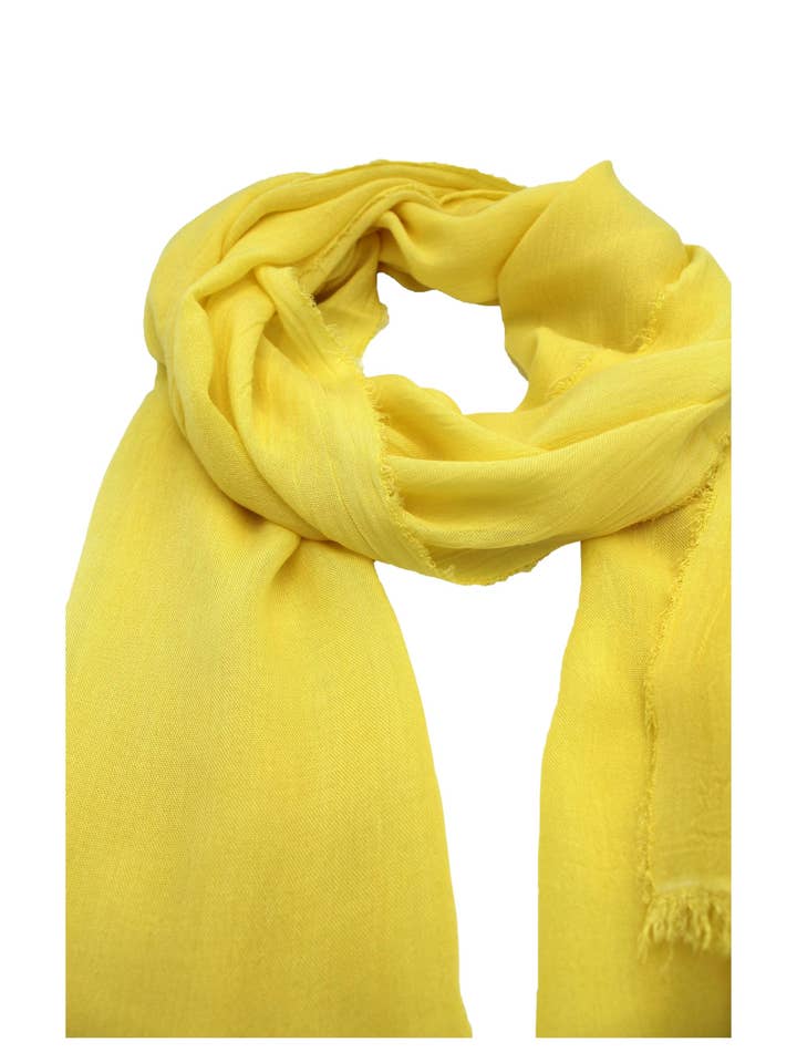 Schal Uni Viskose Bambus Natur einfarbig nachhaltig für den Großhandel von Leslii