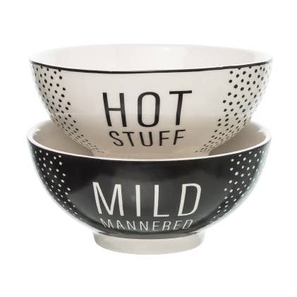 Mild /Hot Cer Bowls S/2 for wholesale by Totalee Gift