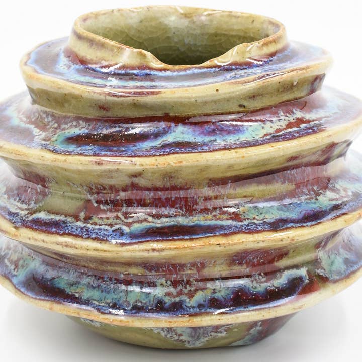 Kleine Luffa Badpouf - Effect Groen en Paars voor wholesale door Art Floral Trading LLC