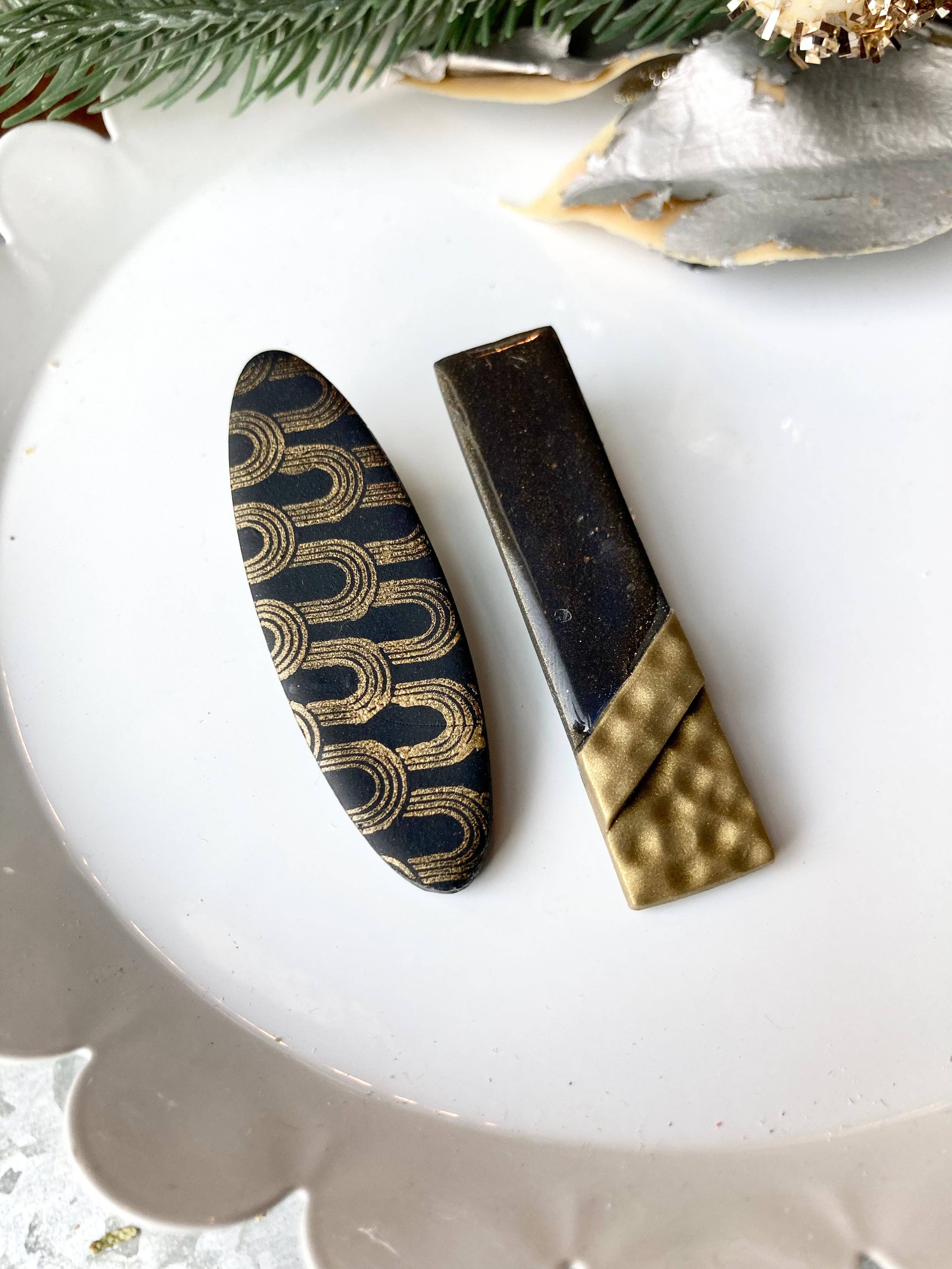 El & Gray Design - Wholesale Hair Clip - Women's - Golden Glam Hair Clips (2 Clip Set)4