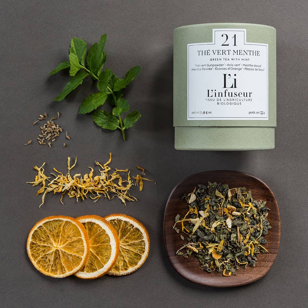 L'INFUSEUR - Wholesale Health/Detox Tea - Mint green tea No. 21 in bulk BIO2