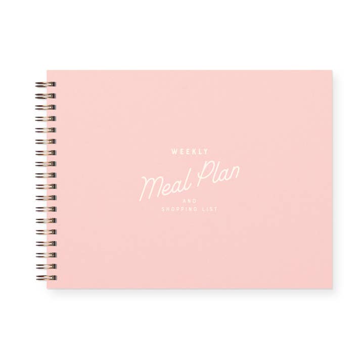 Retro Weekly Meal Planner in Sunset Pink for wholesale by Ruff House Print Shop