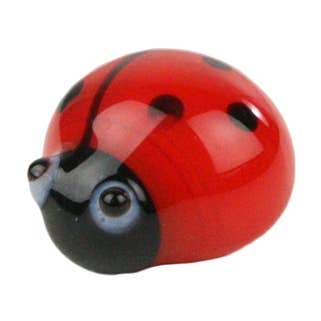 Glas lieveheersbeestje - rood zwart voor wholesale door HomArt