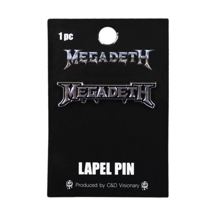 Square Deal Recordings & Supplies - Wholesale Lapel Pin/Button - Enamel Pin - Megadeth - Silver & Black Logo