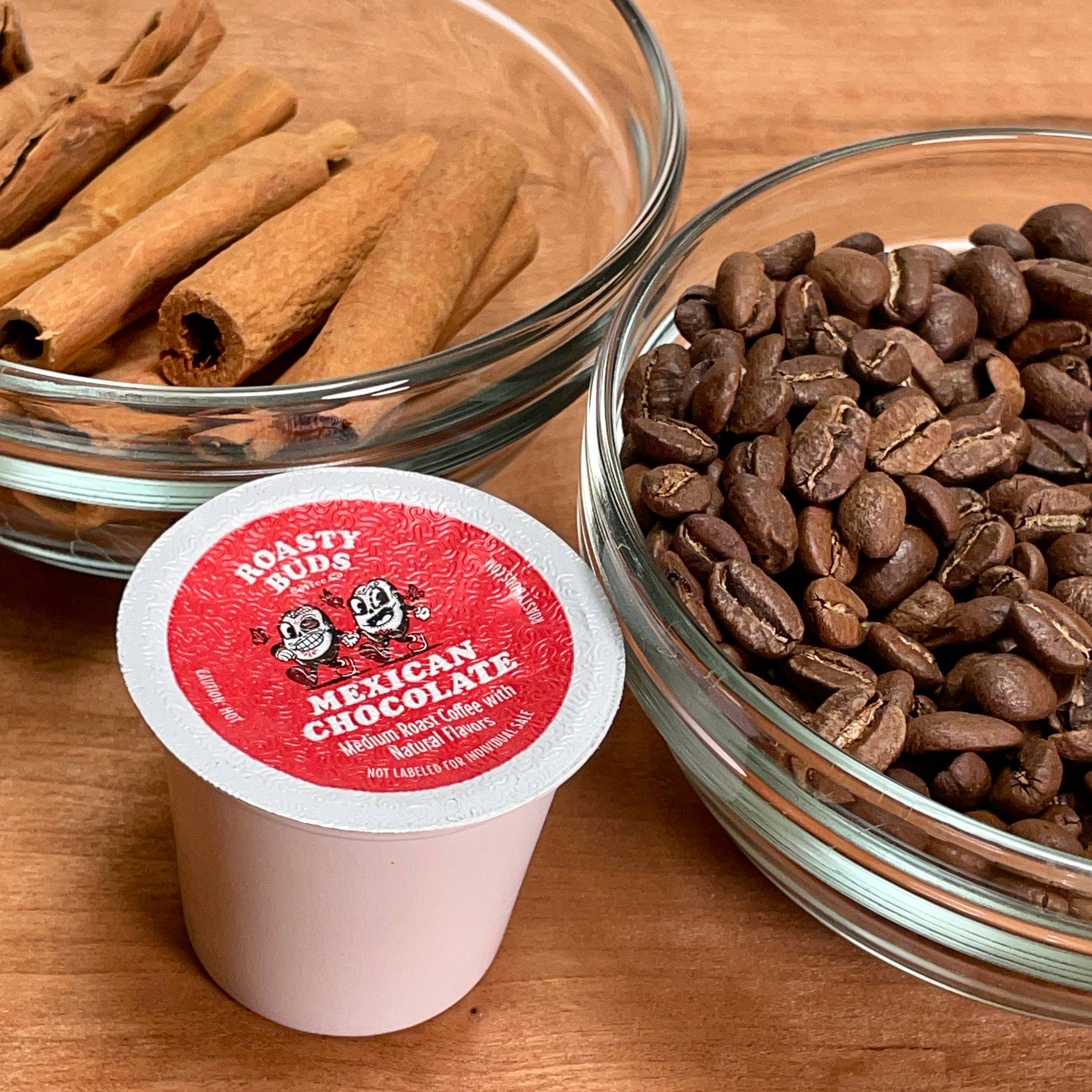 Roasty Buds Coffee Co. - Vente Dosettes de café - Mexi Choco & Minty Choco Pods | Lot de 36 unités (emballage non commercial)1