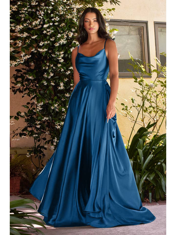 Ladivine by Cinderella Divine - Wholesale Gown - Women's - Satin A-Line Dress