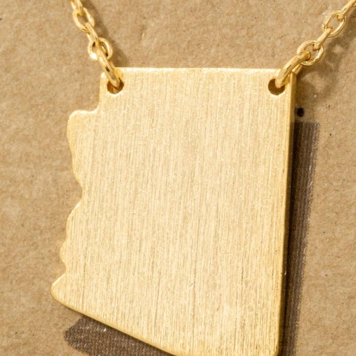 Arizona State Pendant Necklace for wholesale by Lilac and Rose