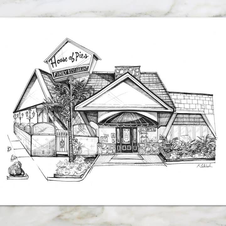 House of Pies - LA | Art Print for wholesale by KLoRebel Art Co.