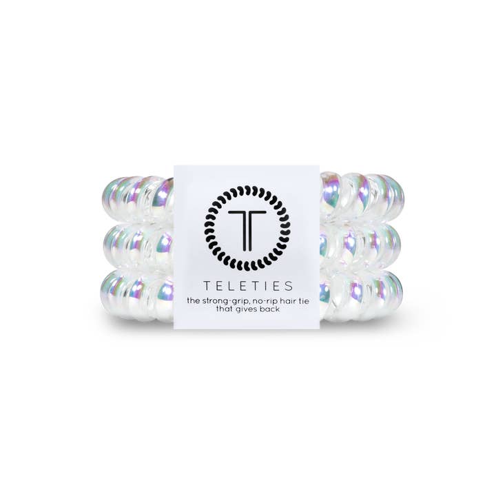 TELETIES – Elástico para cabelo - Mulher por atacado – Bobinas de cabelo em espiral | Grandes | Laços de cabelo de hortelã-pimenta