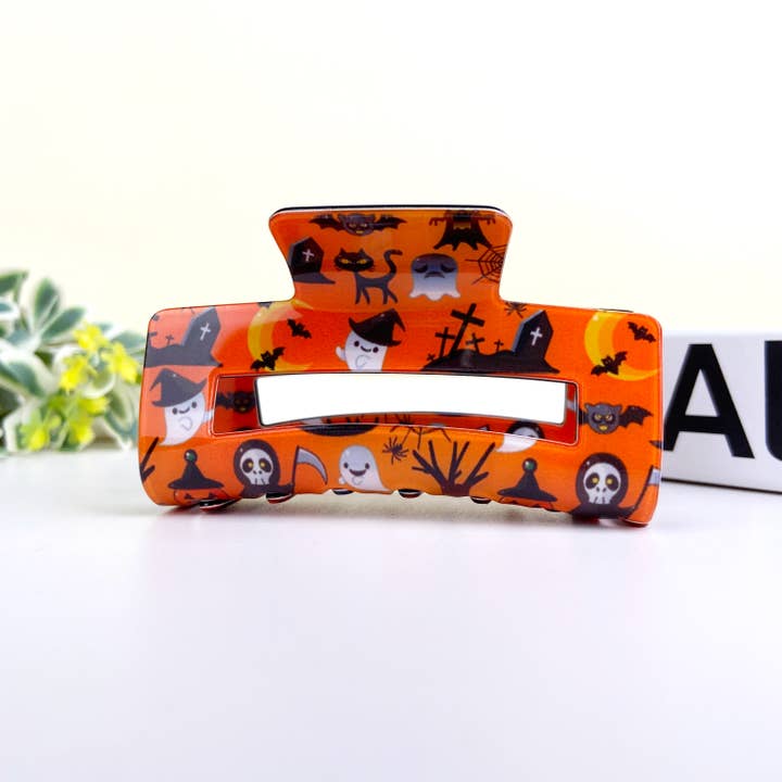 TheDivaSoap - Venta al por mayor Horquilla para el pelo - Mujer - Pinza rectangular para Halloween con forma de calavera de fantasma5