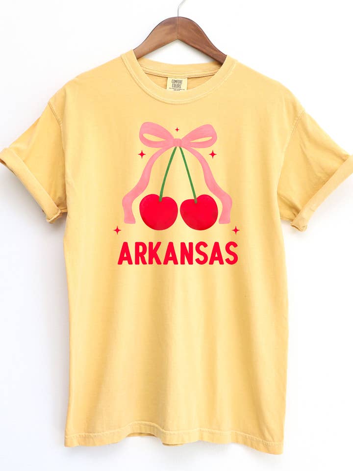 Cherry Custom State Tee for wholesale by Adelle Linen