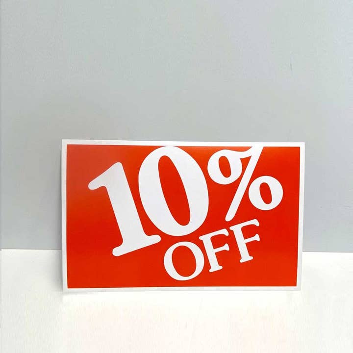 10% OFF Show Card 11"W x 7"H (20pcs) - SCARD001 for wholesale by DisplayCanada