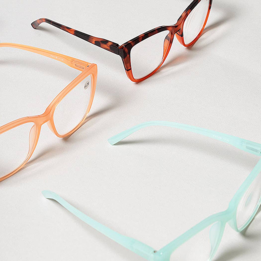  ASSORTED COLORS Women's Cat Eye Frame Reading Glasses for wholesale on Faire4