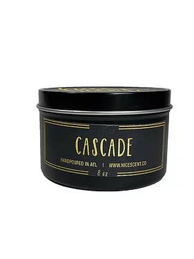 Cascade Candle Tin for wholesale by Nice Scent Candle Company