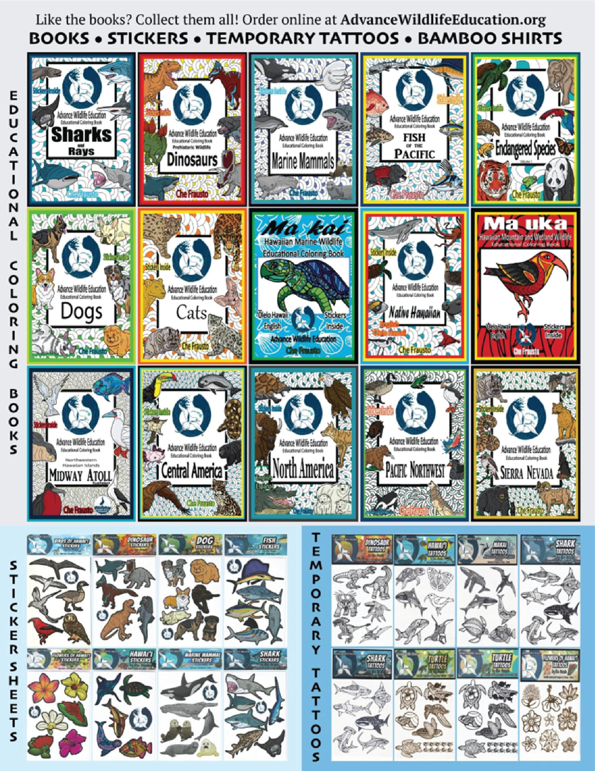 Advance Wildlife Education LLC – wholesale Målarbok - Barn och baby – Hajar och Rays pedagogisk målarbok9