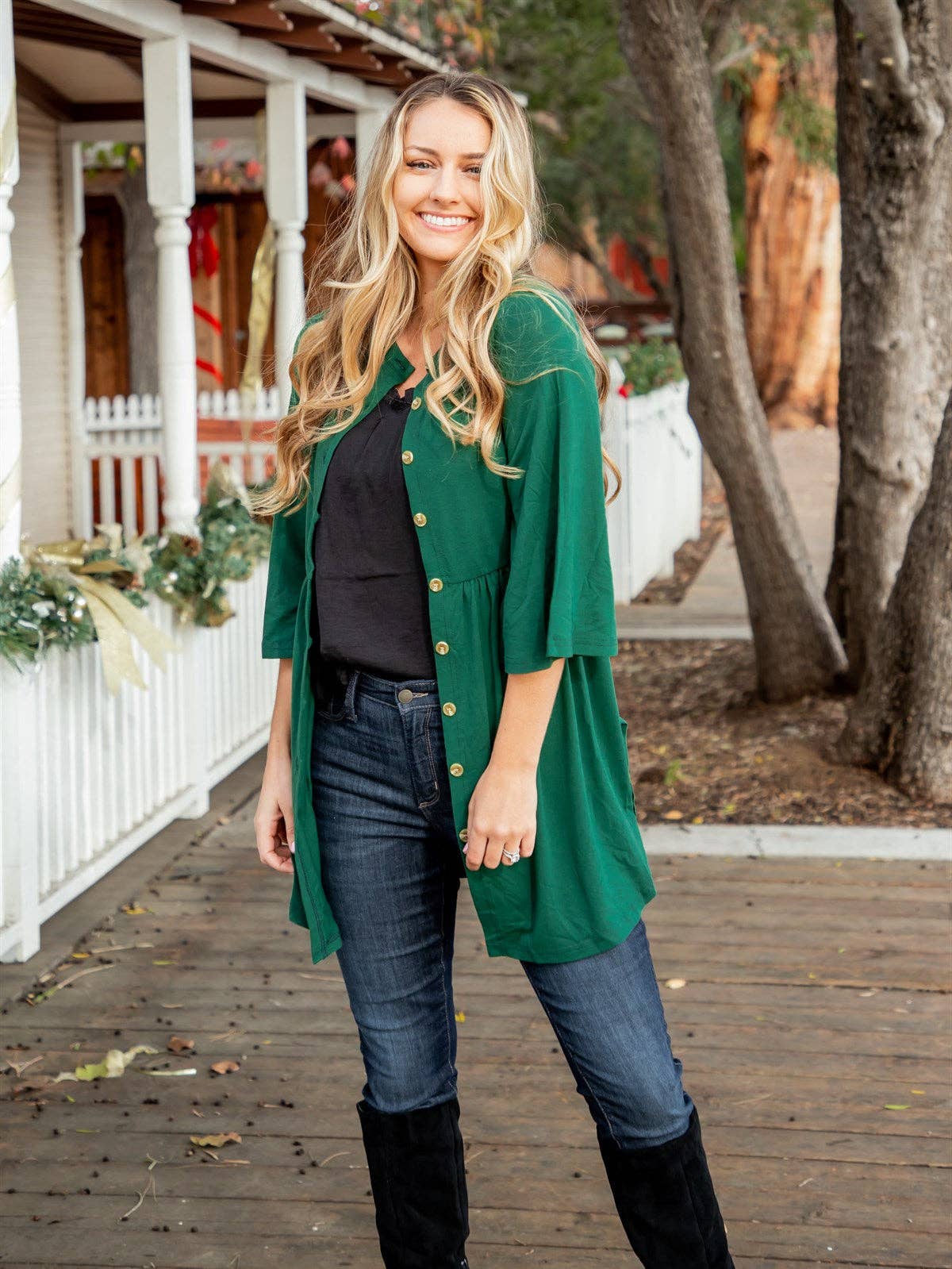 Tickled Teal - Wholesale Cardigan - Women's - Maren Button Cardigan7