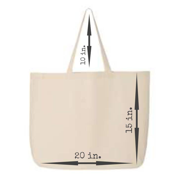by BellaBlue - Wholesale Tote Bag - Unisex - Custom Logo /Saying Heavy Cotton Jumbo Canvas Reusable Tote