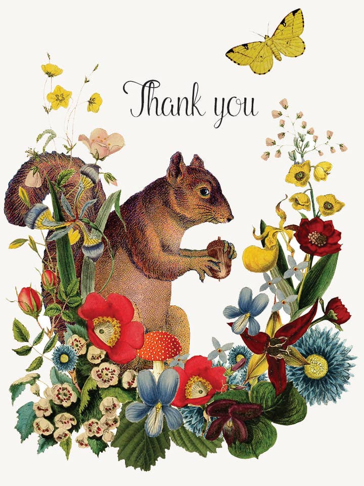 Bedankt eekhoorn • Mini Enclosure Card voor wholesale door P. Flynn Design / Phun House