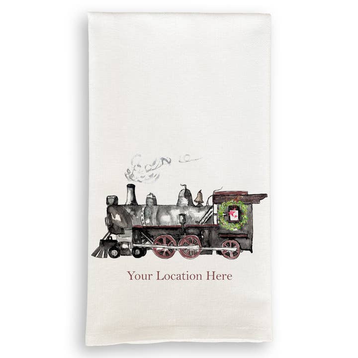 Black Train with Wreath and Location for wholesale by French Graffiti