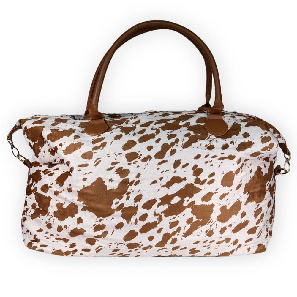 Seriously Shea - Wholesale Weekender Bag - Women's - Cowhide Weekender Travel Bag - Brown3