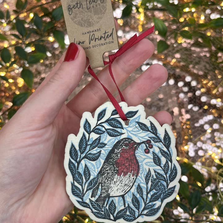 Beth Lewis Art - Wholesale Ornament - Wooden Tree Decorations21