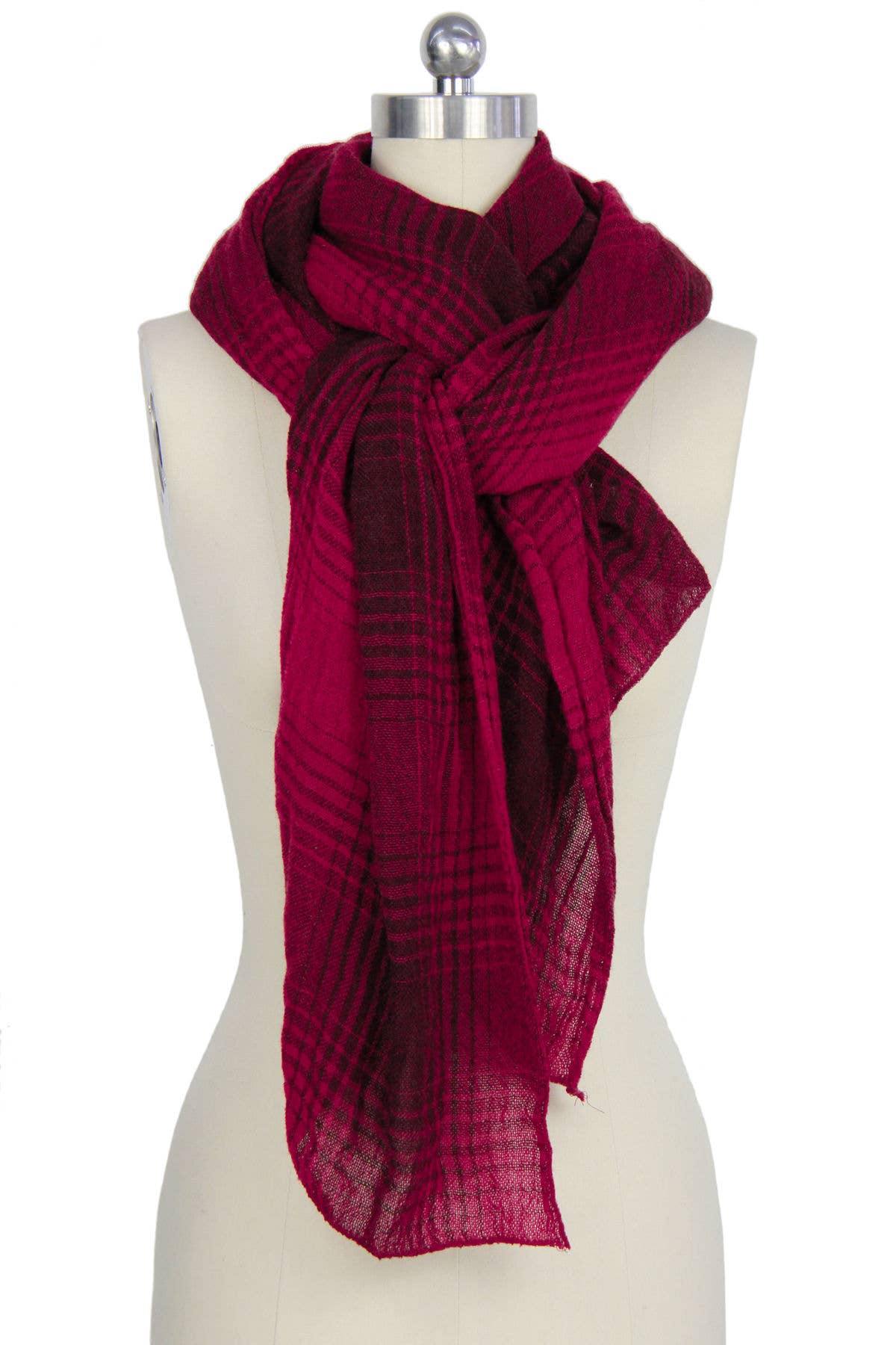 Veroma Gifts - Wholesale Scarf - Women's - Two Toned Faded Plaid Scarf15
