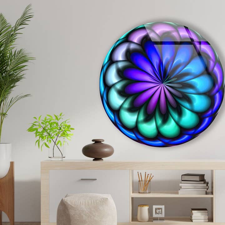 MyPhotostation - Wholesale Wall Accent - Abstract Round Tempered Glass Wall Art1