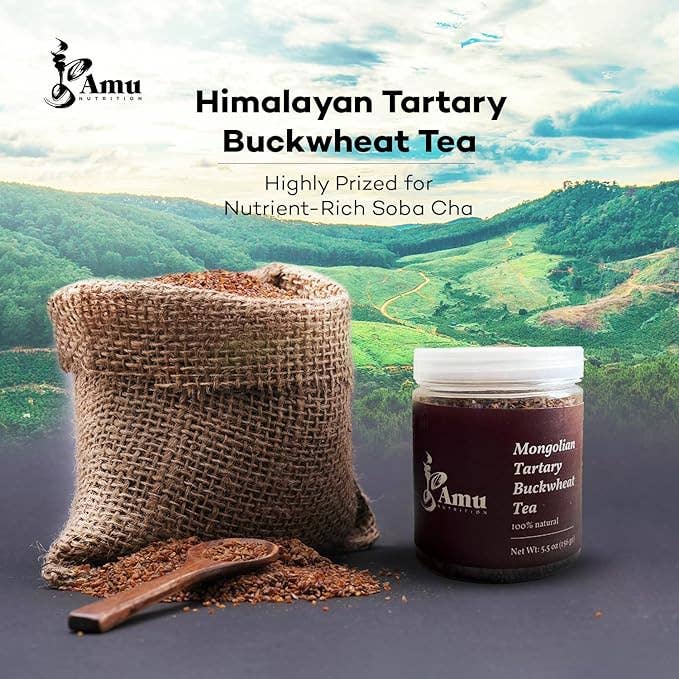 Amu Nutrition - Wholesale Loose tea - Himalayan Tartary Buckwheat Tea for Teashops 35 serving size3