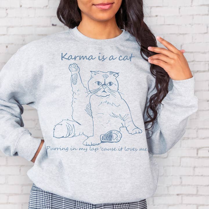 Sweat-shirt Karma Cat pour la vente par Great Tees