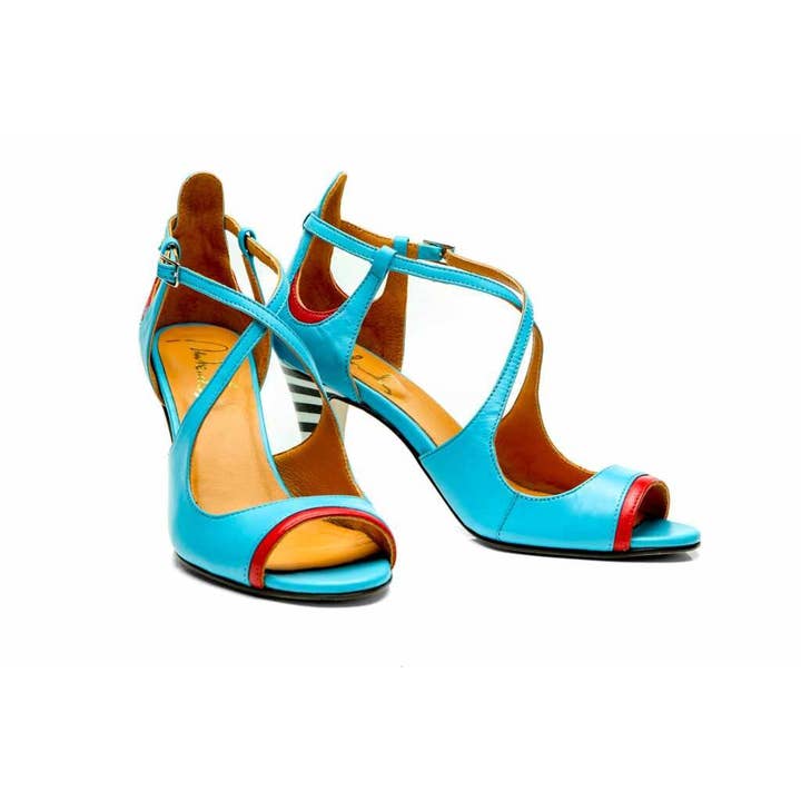 Sandals – Summer city – Turquoise for wholesale by Milenika shoes