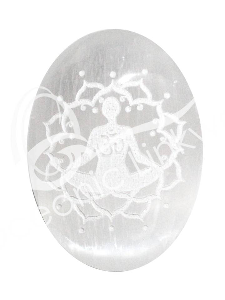 PALM STONE - SELENITE MEDITATION LOTUS 2.75" (PC) for wholesale by Oceanic Linkways Inc