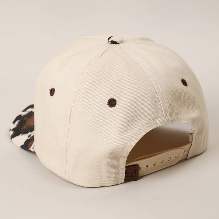 Fashion City - Wholesale Trucker Hat - Unisex - MAKE HEAVEN ROWDY Embroidered Cow Print Brim Trucker Hat7