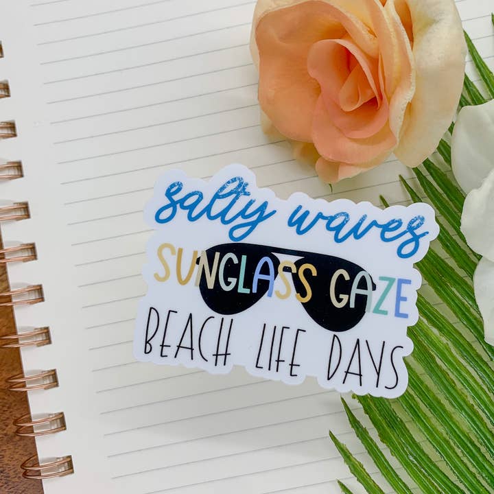 Savannah and James Co - Wholesale Sticker - Salty Waves, Vinyl , Sticker, 3x3 inch1