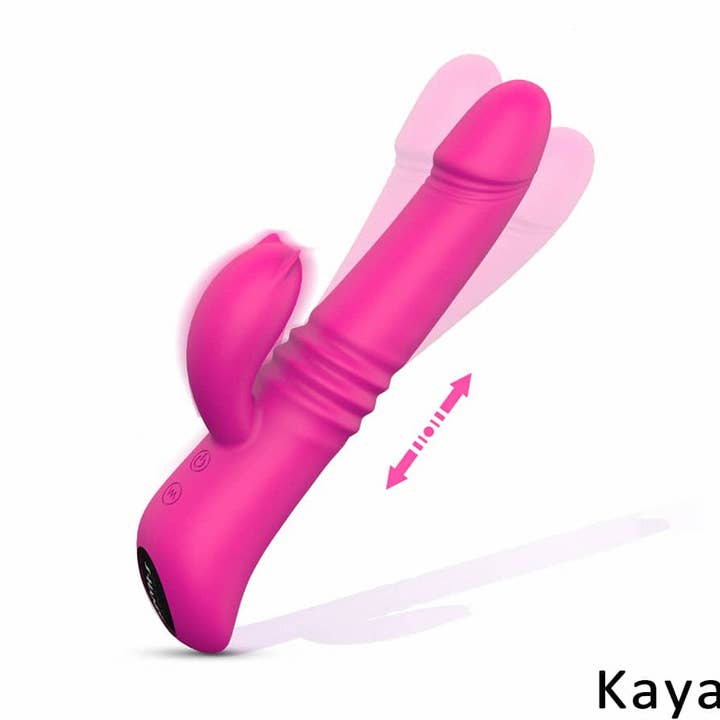 Brinquedos sexuais com vibrador de coelho com impulso aquecido Kaya Realistics por atacado de Seductive Boudoir