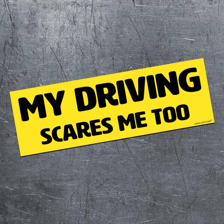 My driving scares me too magnet for wholesale by High Cotton Gifts