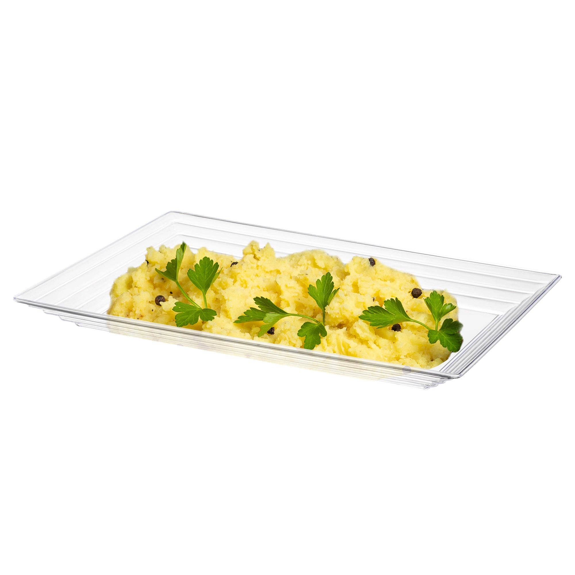 Smarty had a Party - Wholesale Serving Tray - 11" x 16" Clear Rectangular Plastic Serving Trays - 3 pcs1